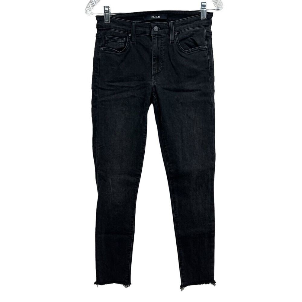 Joe's Jeans Womens Tularose Denim Skinny Ankle Raw Hem Stretch Black Size 27*